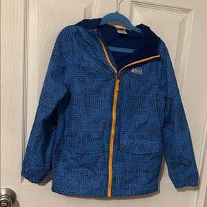 REI Blue and Yellow Raincoat